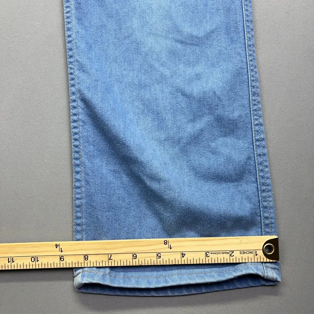 Vintage Levi's Action Jeans Light Wash Denim Straight Leg Men Sz 36 Fits 34